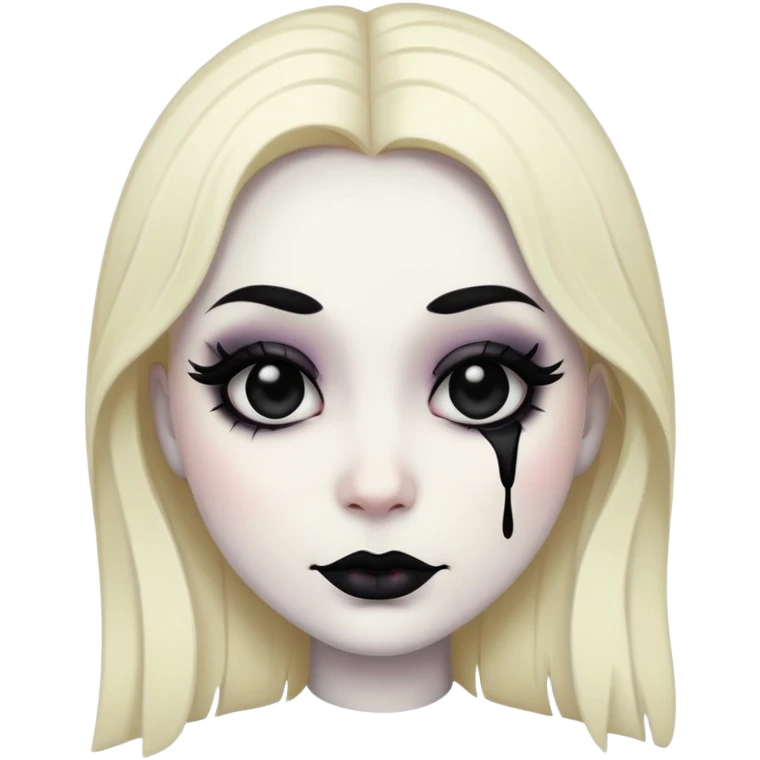 Goth annoyed smiley face  emoji