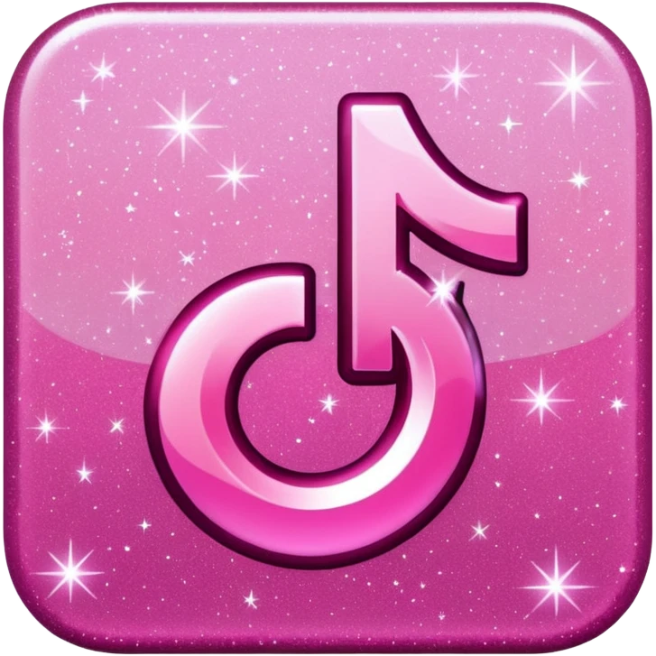 glitter pink logo TikTok emoji