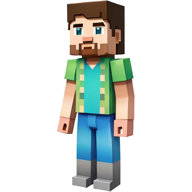 Minecraft character building with blocks emoji