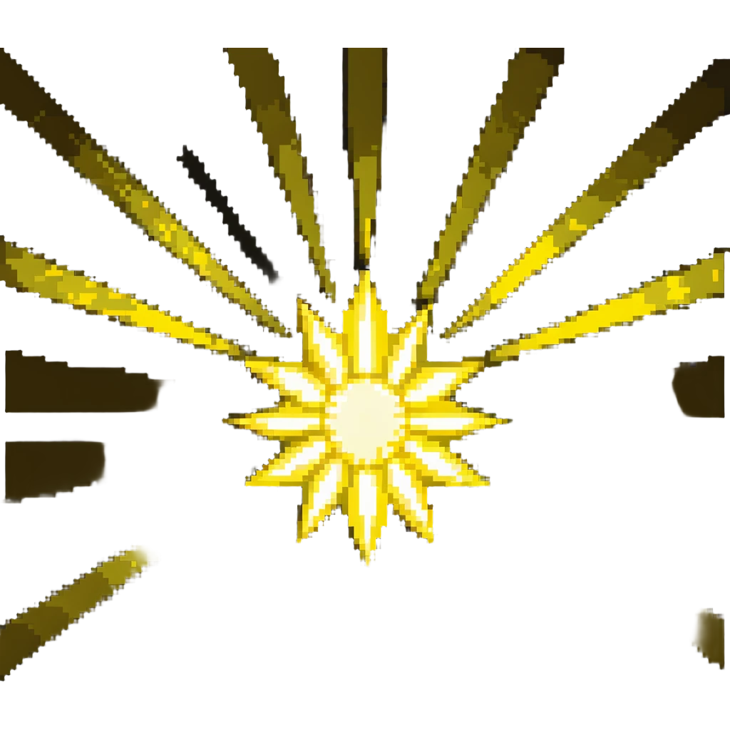 Bright yellow star radiating light emoji