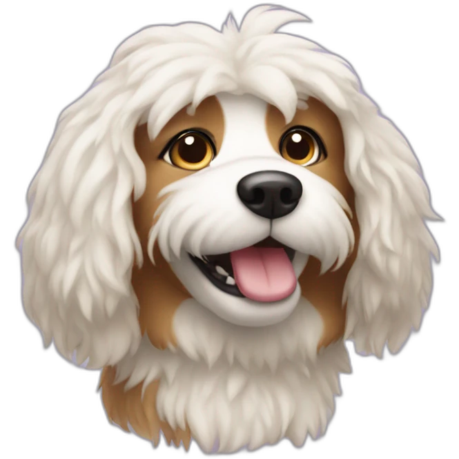 Floss the fluffy dog emoji