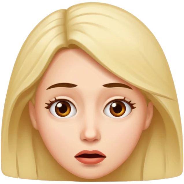  confused and weirded out woman emoji