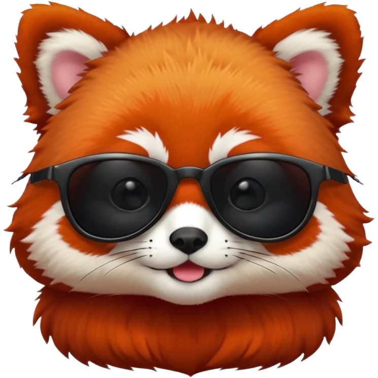 baby Red panda wearing black sun glasses emoji