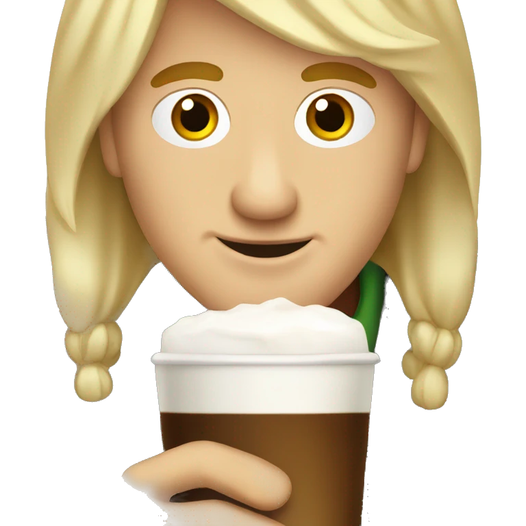  blond man drinking irish coffee emoji