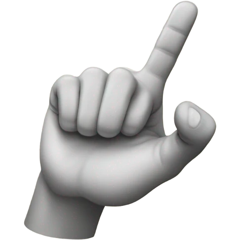 A hand pointing at someone emoji. emoji