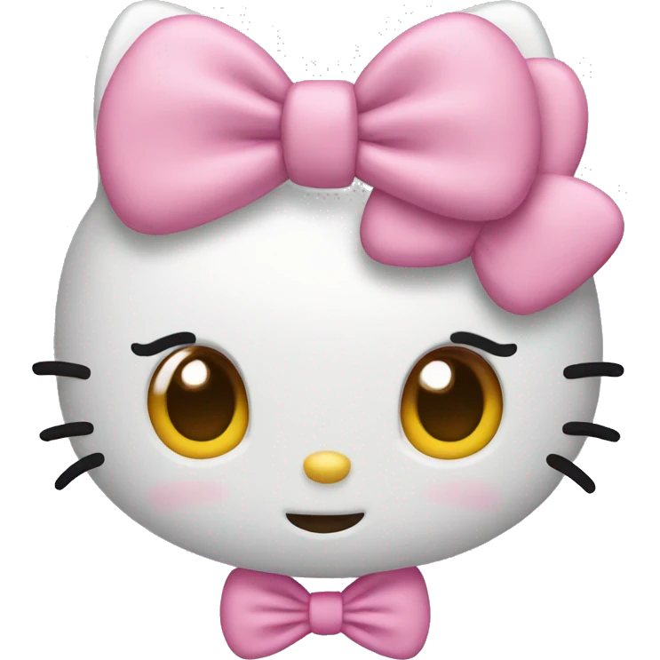 Hello kitty with bow emoji