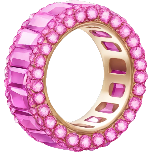 big pink blinged ring emoji