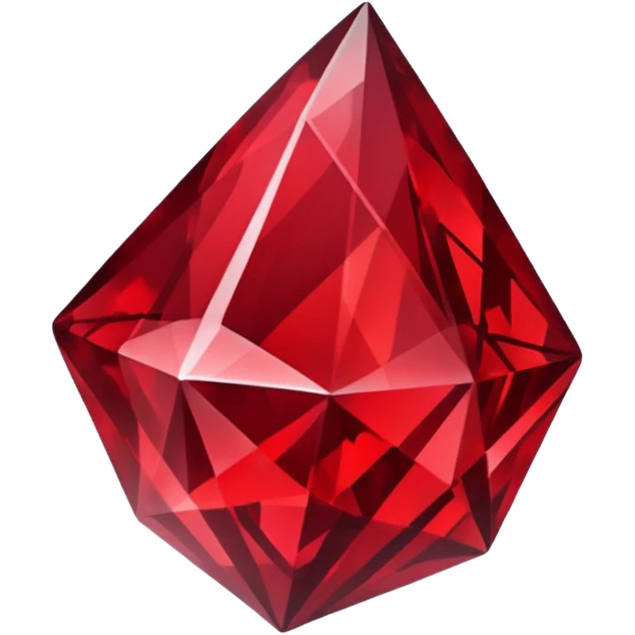 iOS sticker, dark fantasy crystal, monochrome red, minimal emoji