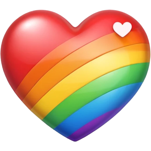 heart with rainbow pride colors emoji