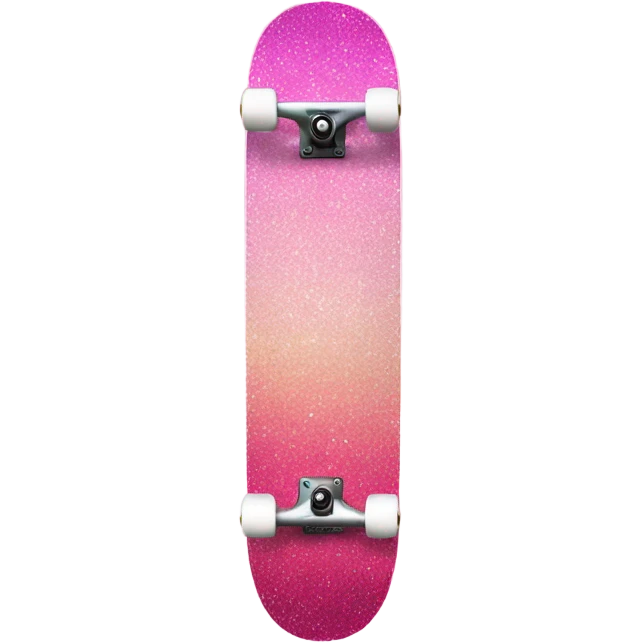 Pink ombre skateboard with glitter  emoji