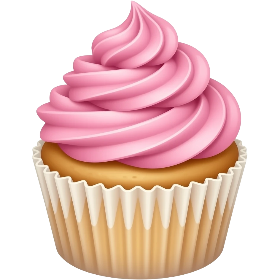 Cupcake with pink icing emoji