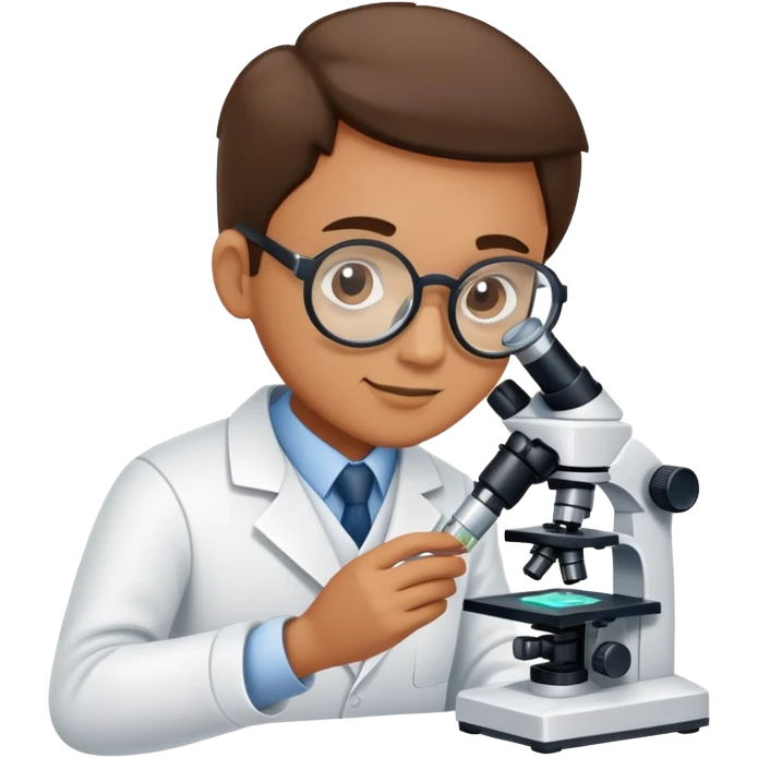 material scientist examining a sample with a microscope emoji