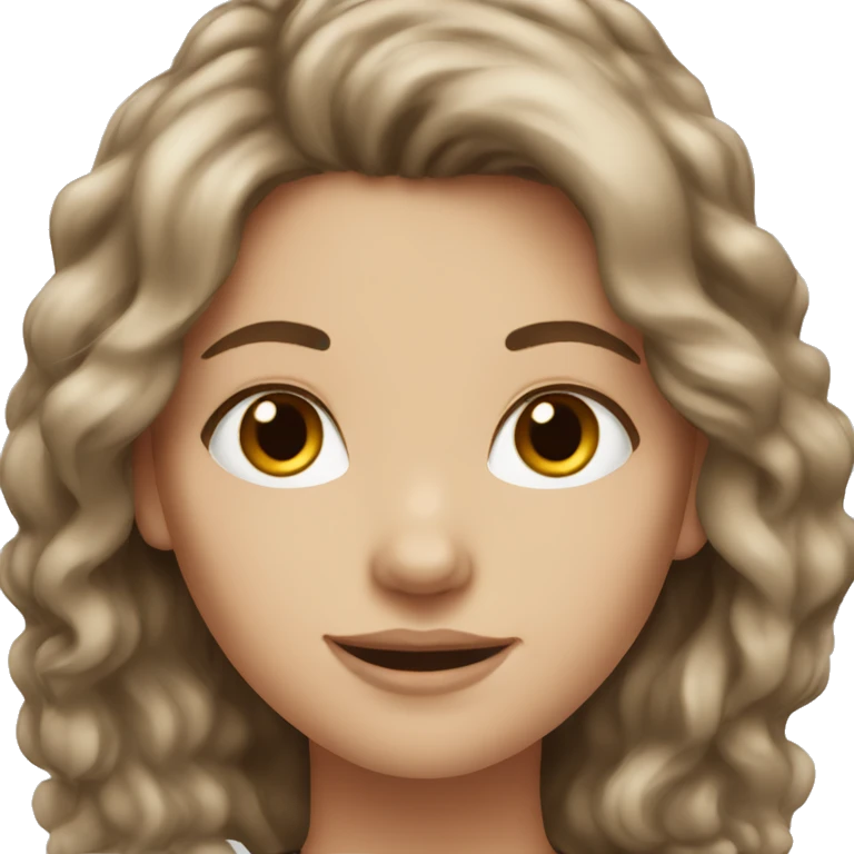 Brown haired white girl emoji