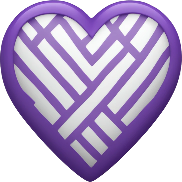 Purple and white heart emoji