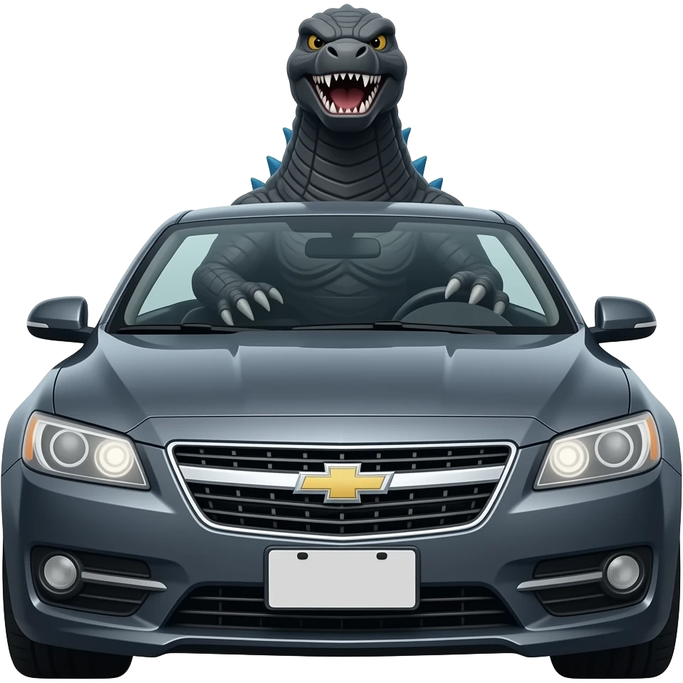 GODZILLA DRIVING CHEVY II emoji