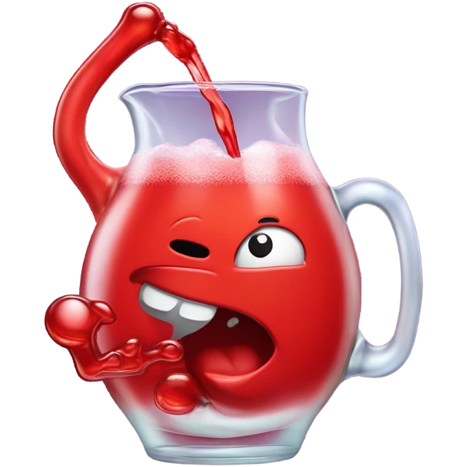 Kool aid man drinking beer and holding a Zyn pouch emoji