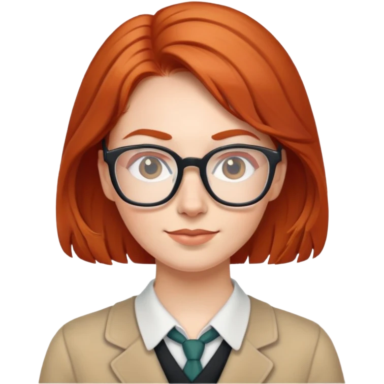  nerdy redhead teacher emoji
