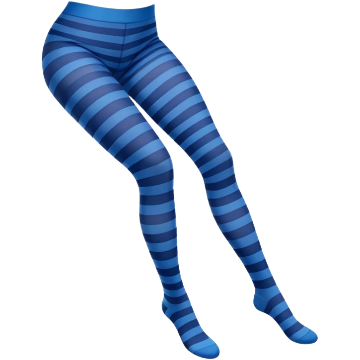 Blue striped tights emoji