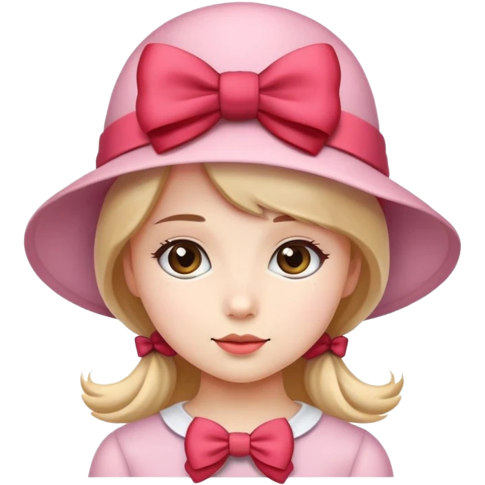 Cute bow hat emoji