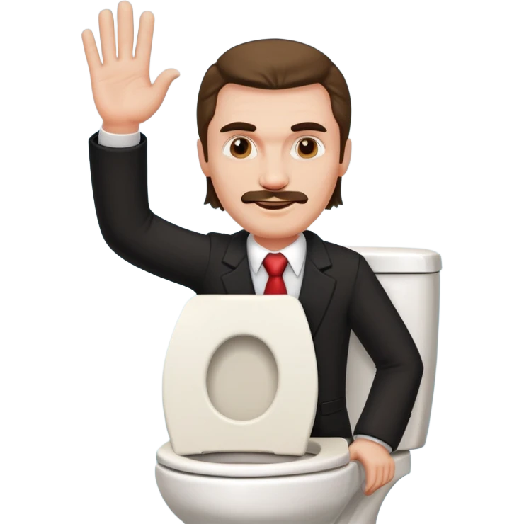 Влад А4 На унитазе машет рукой emoji