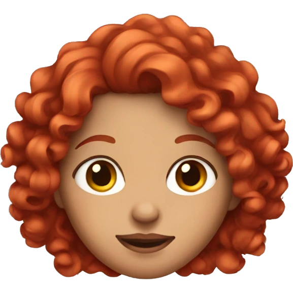 Red Hair girl with curls  emoji