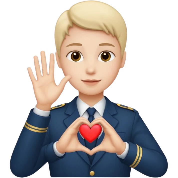 Saludo de manos en forma de corazón  emoji