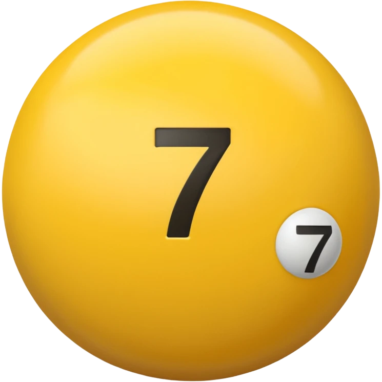 Pool table back ball with the number 7 only one number  emoji