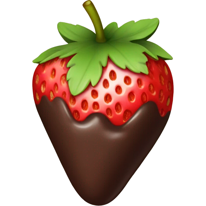Chocolate dipped strawberry  emoji