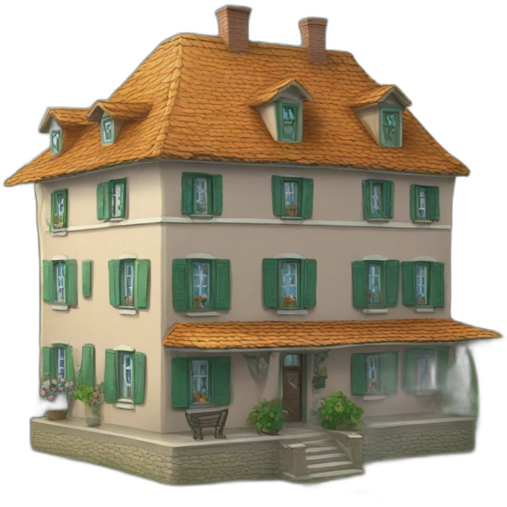 maison en toit de chaume emoji