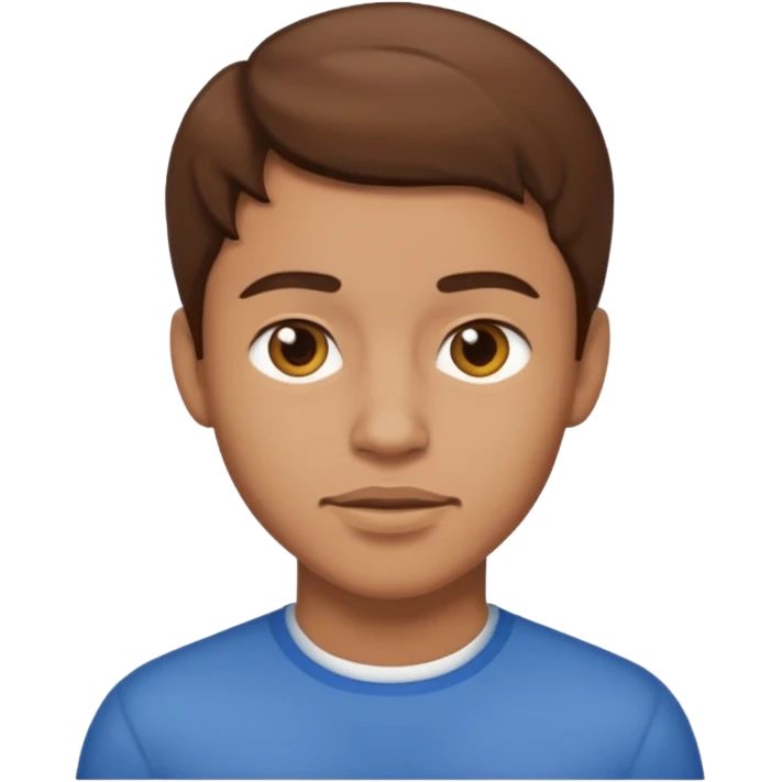 light skin brown hair man emoji