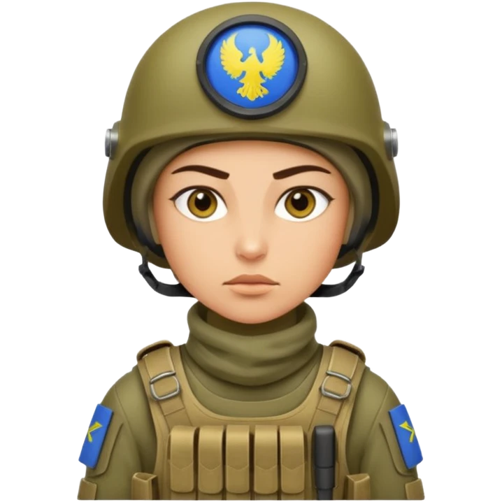 Ukrainian intelligante agency warrior emoji