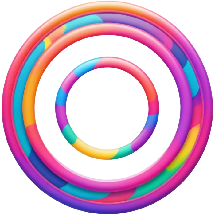 Psychedelic colored circle Border emoji