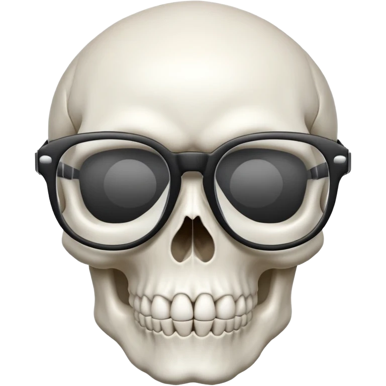 Skull with glasses emoji