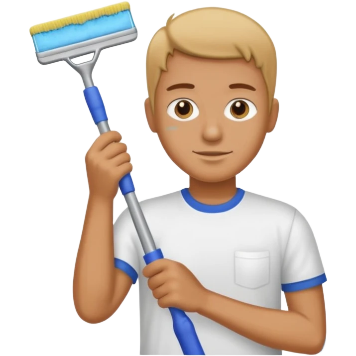 Personne nettoyant les fenêtres emoji