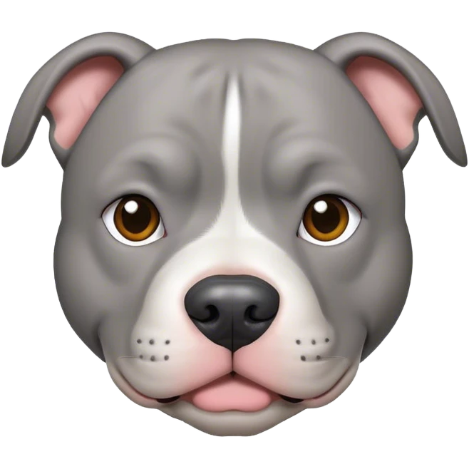 Solid Gray pitbull emoji