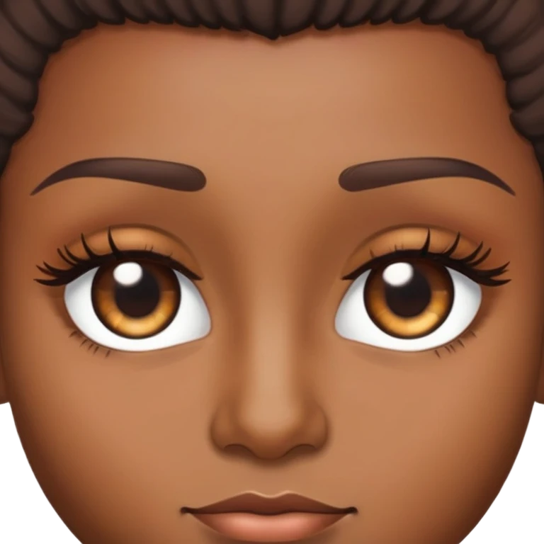 Brown eyelash lift emoji