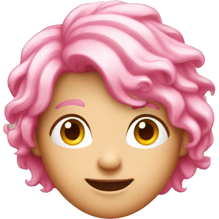 pink haired character emoji