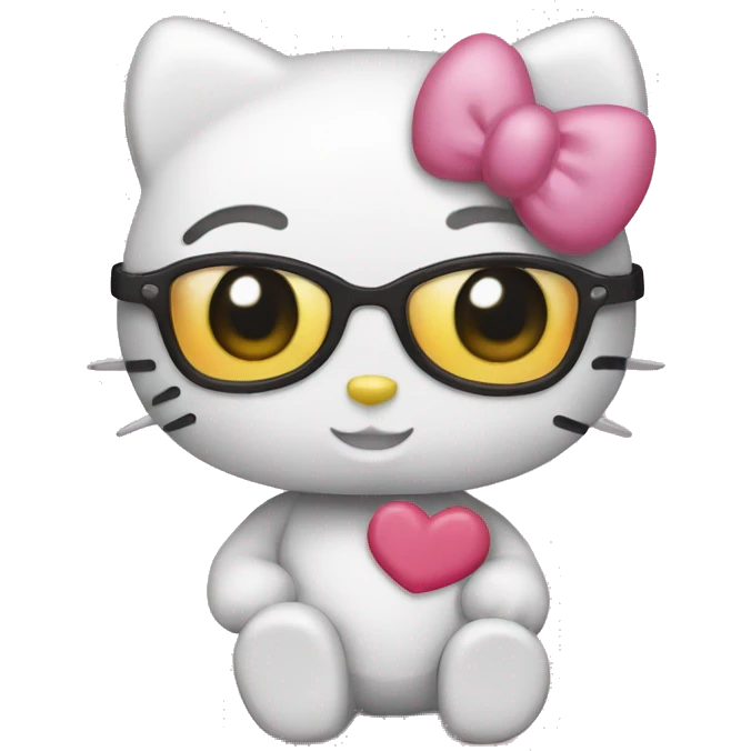 Hello kitty heart eyes emoji