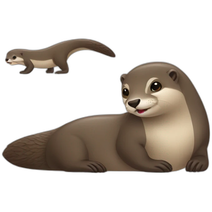 Loutre avec une queue de castor  emoji
