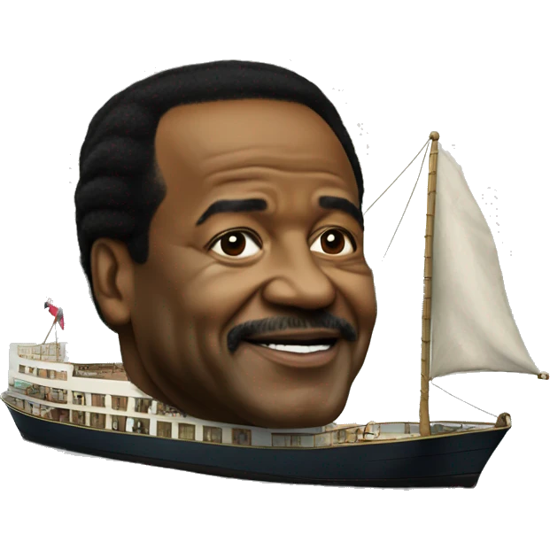 Paul biya dans un bateau  emoji