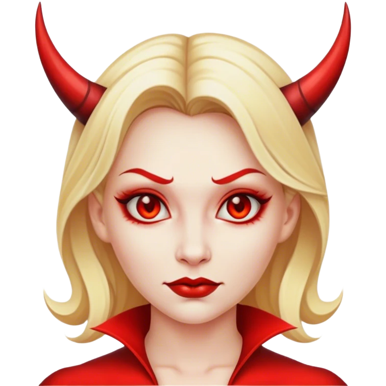 Blonde Lady devil  emoji