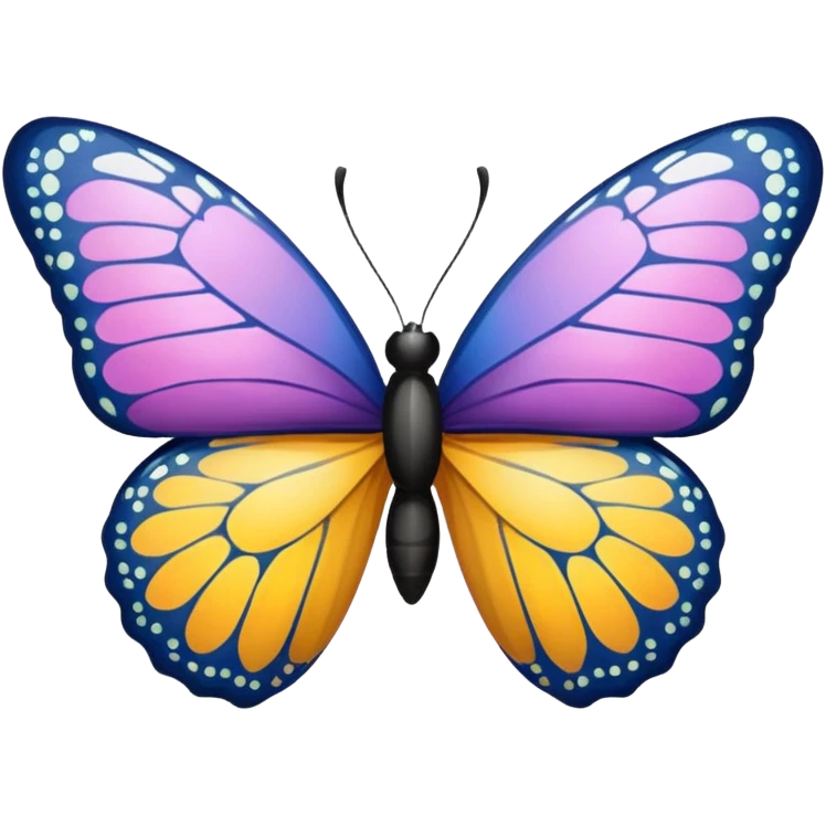 Butterfly with bow tie emoji