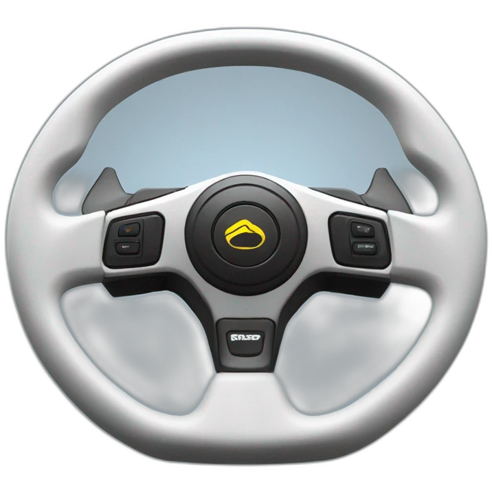 A simracing wheel emoji