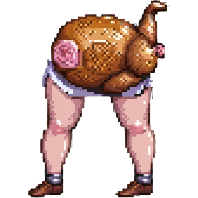 Pixel art ham leg emoji