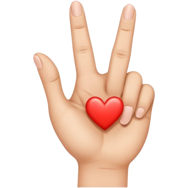 Middle finger heart hand emoji