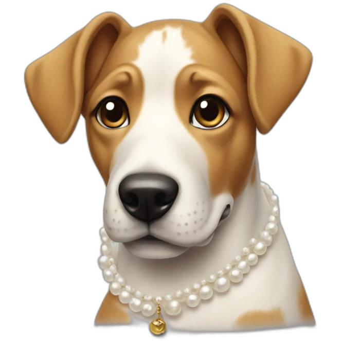 dog with a pearl earring emoji