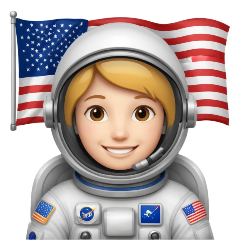 astronaut us flag emoji