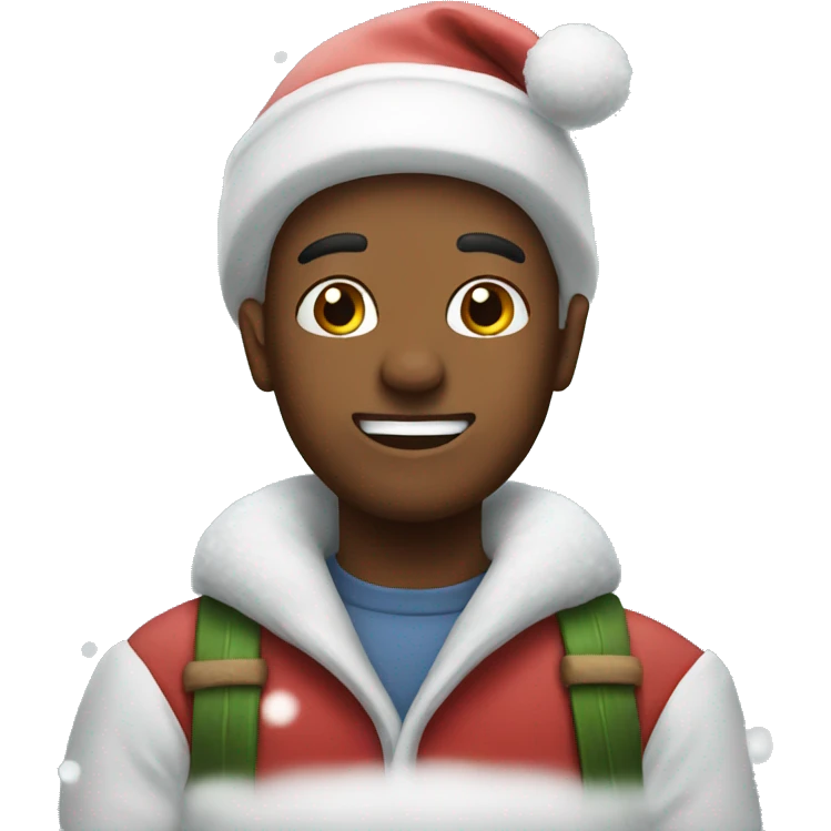 snowy christmas emoji
