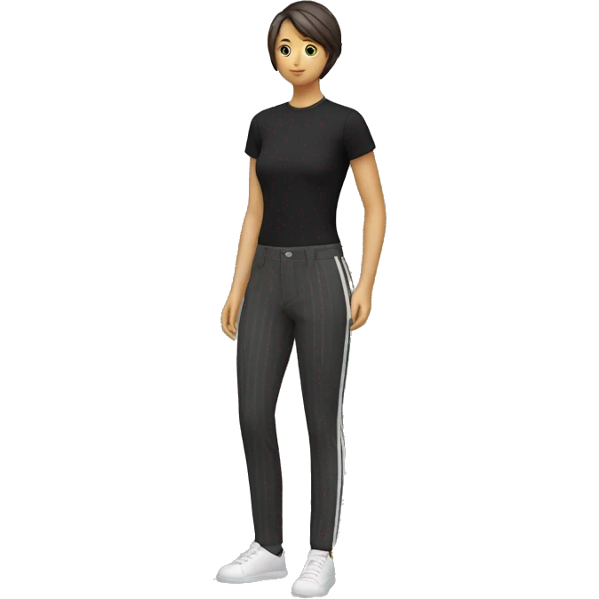pantalon negro con rayas grises emoji