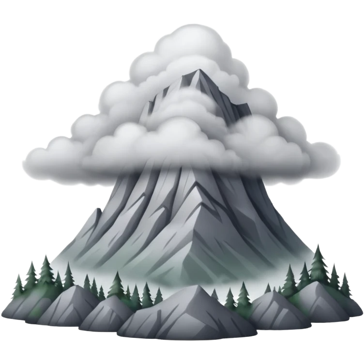 Like a  really foggy oregon mountain  emoji